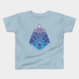 Mountain Lake : Blue Kids T-Shirt